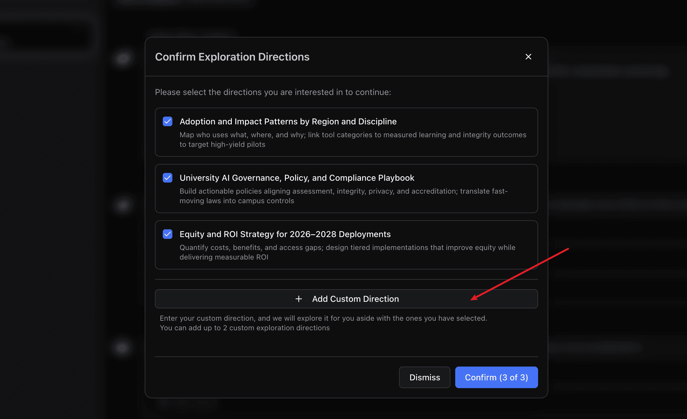 Select exploration paths