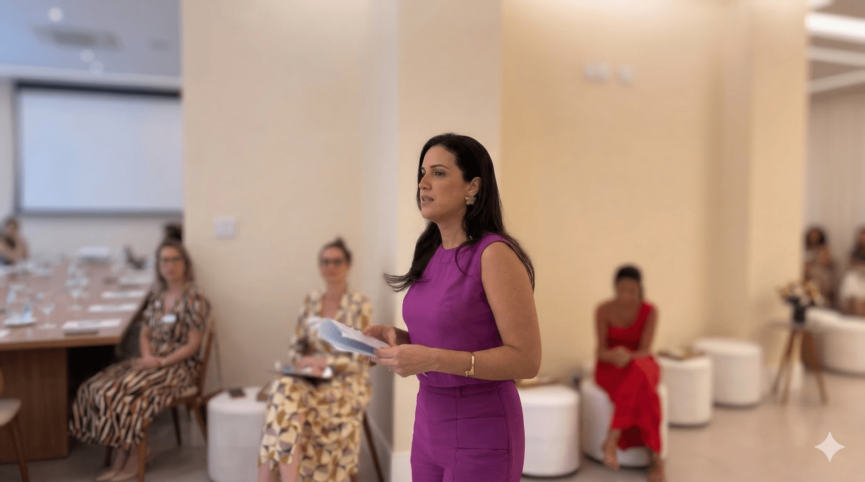 happy woman working on laptop and smiling