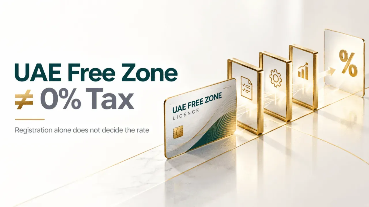 Free zone office towers in the UAE, where a licence alone does not give 0% corporate tax