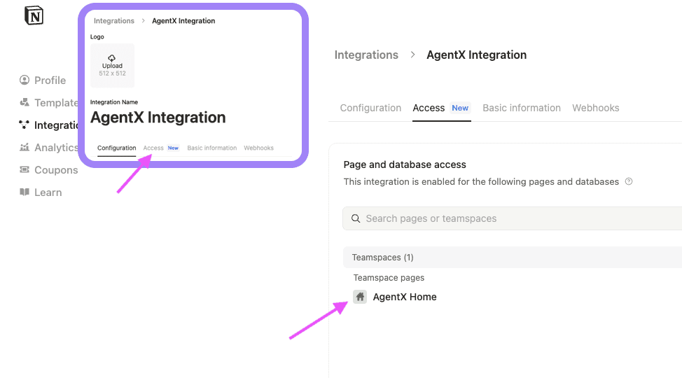 image 5 - Notion Integration Access