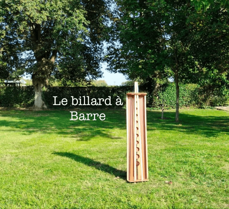 Jeu en bois le billard à barres