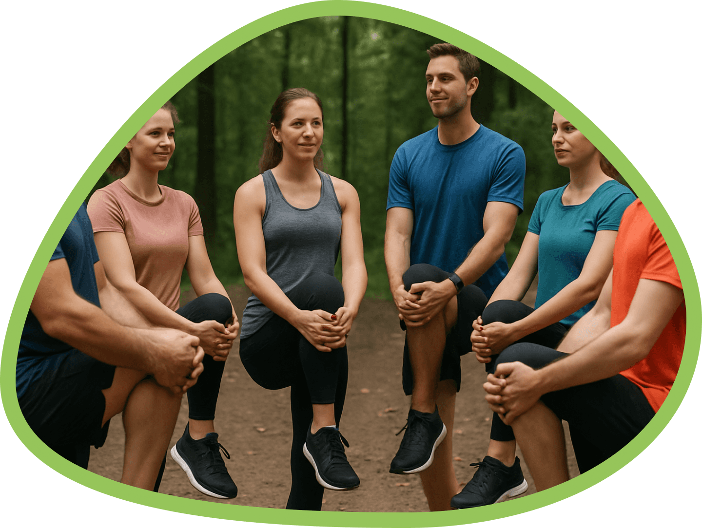 Groep hardlopers werkt aan conditie in Den Haag