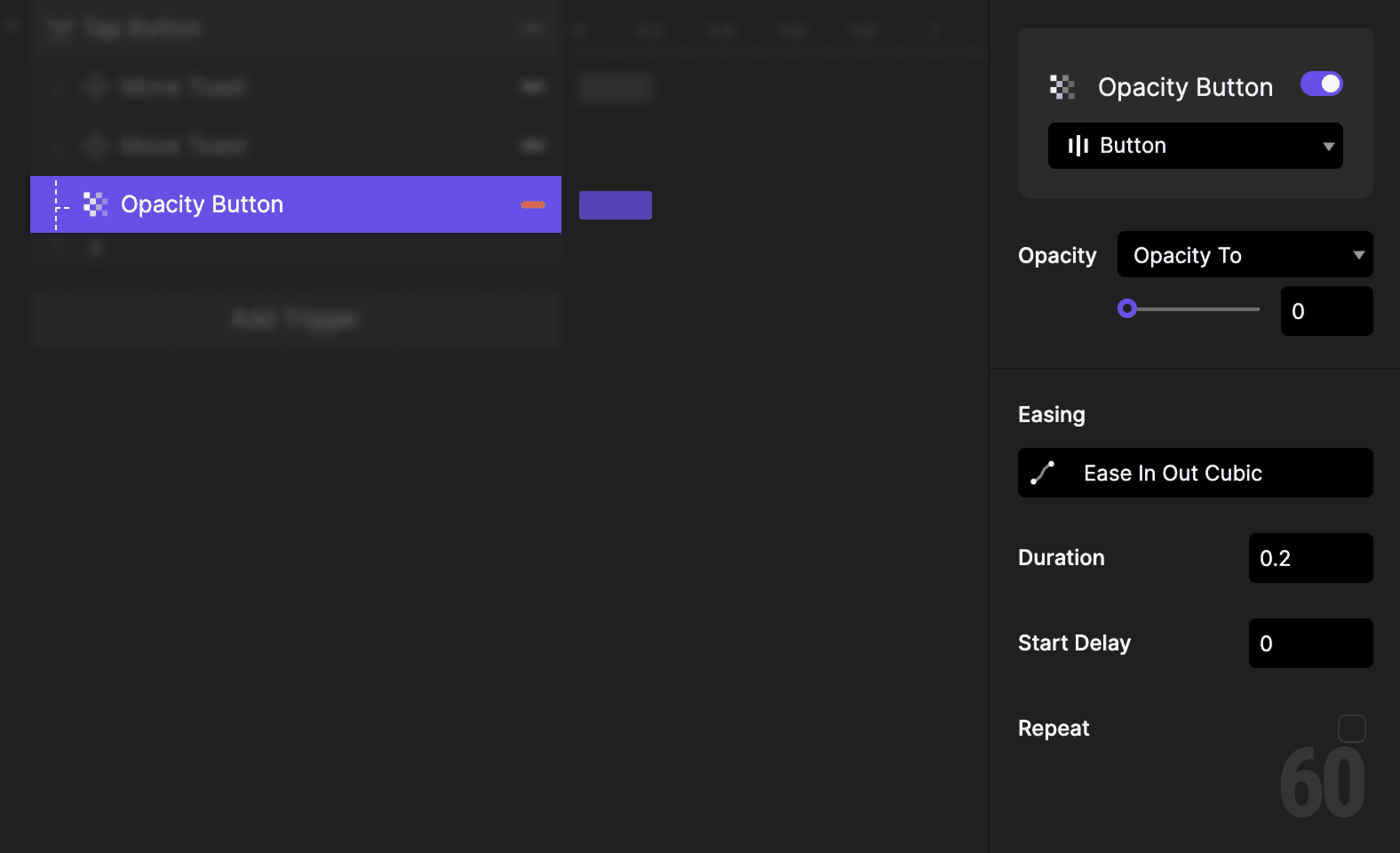 This is a screenshot of Step 4: Hide the button.