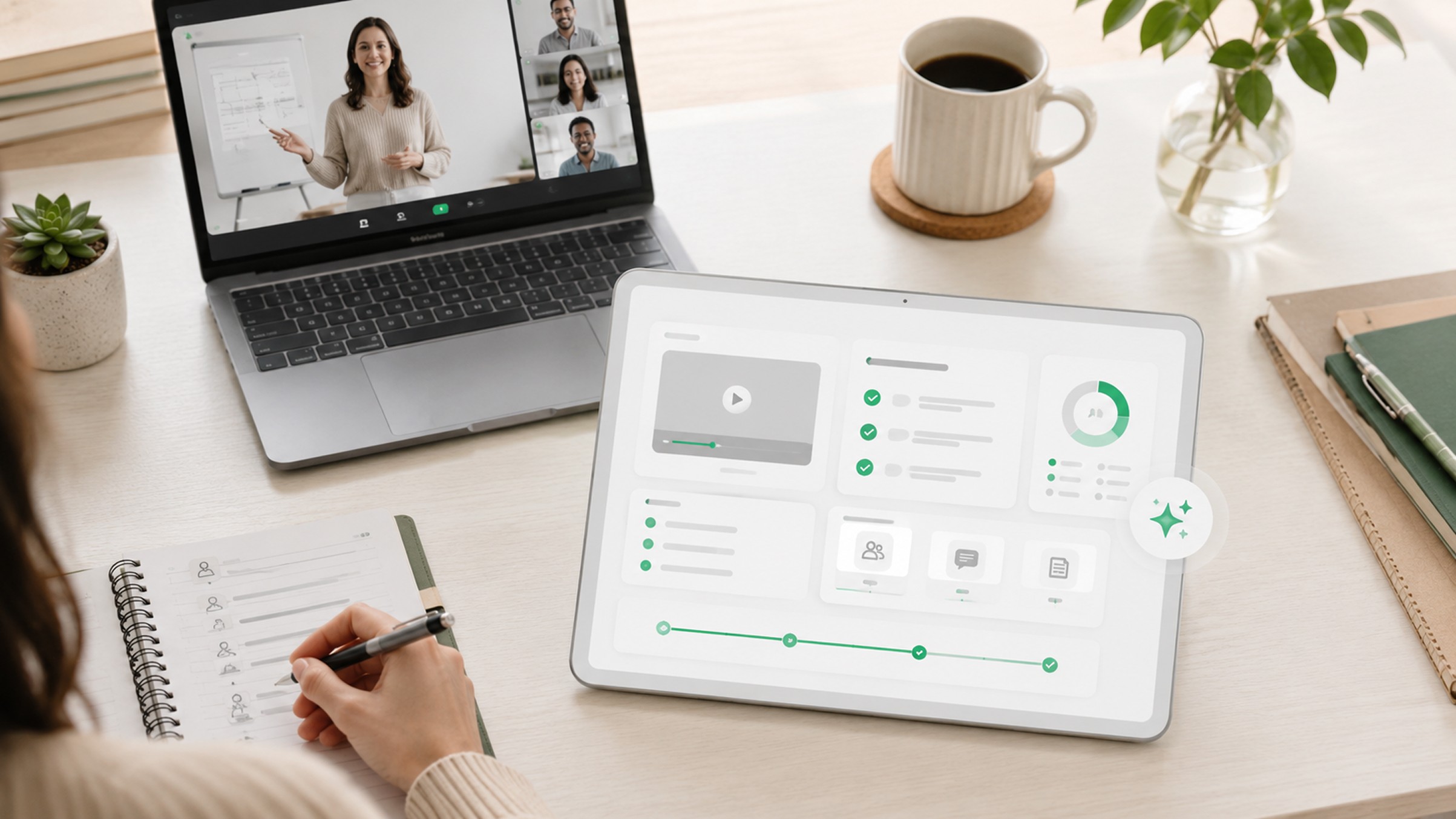 Virtual classroom platform with AI-powered session recaps, lesson summaries, and learner engagement insights