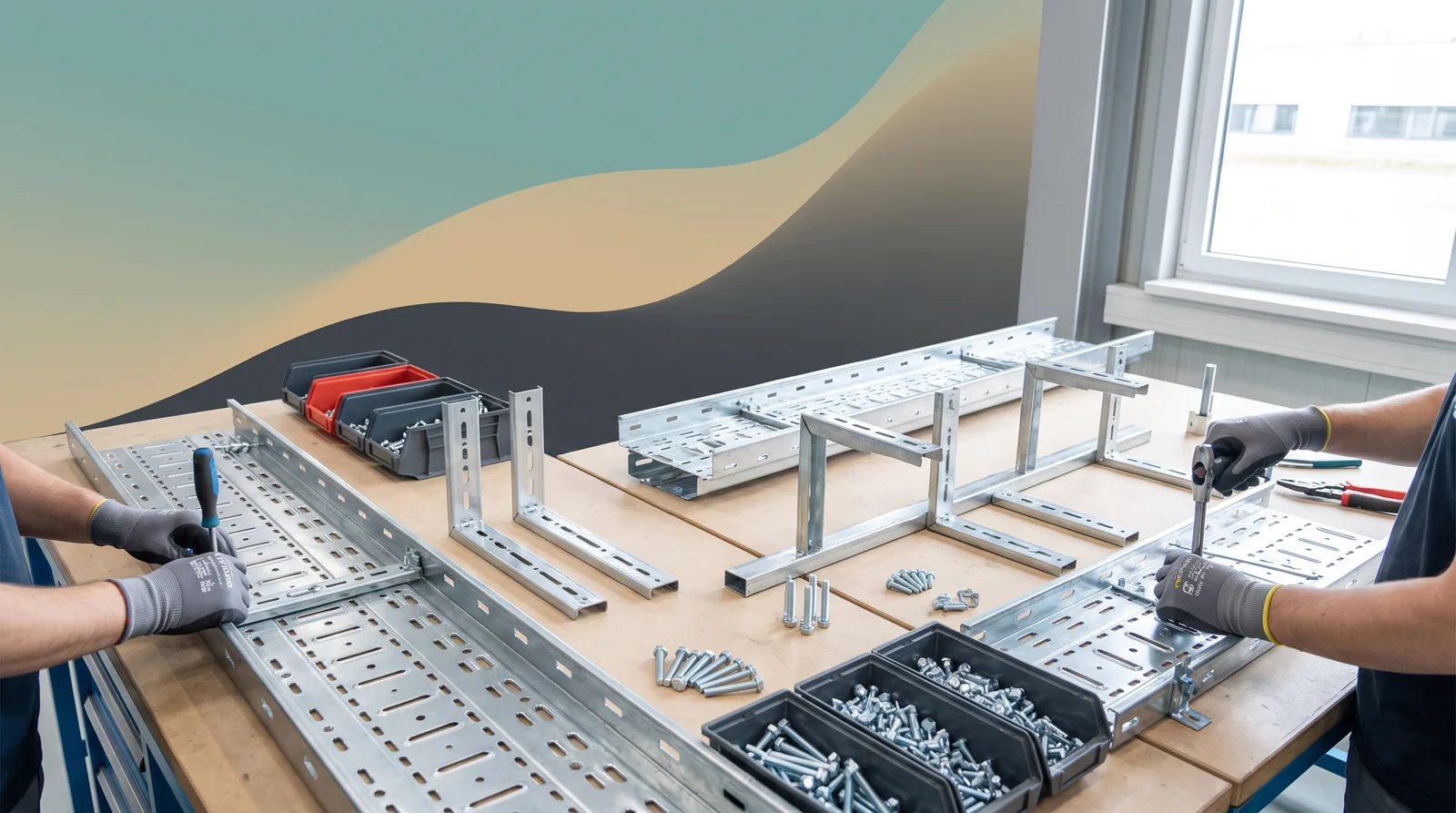 Cable Trays, Cross Arms Accessories Assembling business setup at Dubai South Business Hub Free Zone