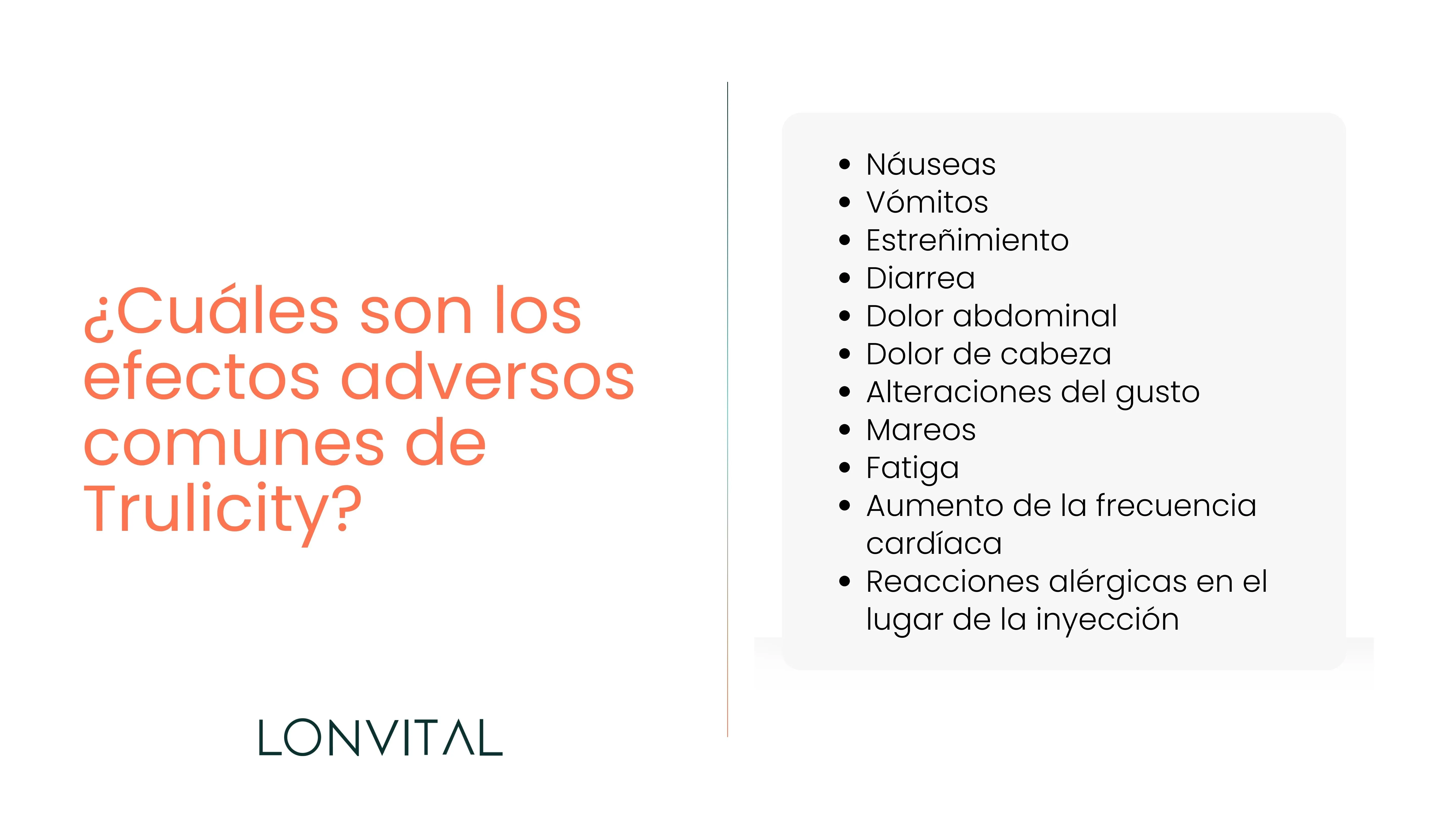 ¿Cuáles son los efectos adversos comunes de Trulicity