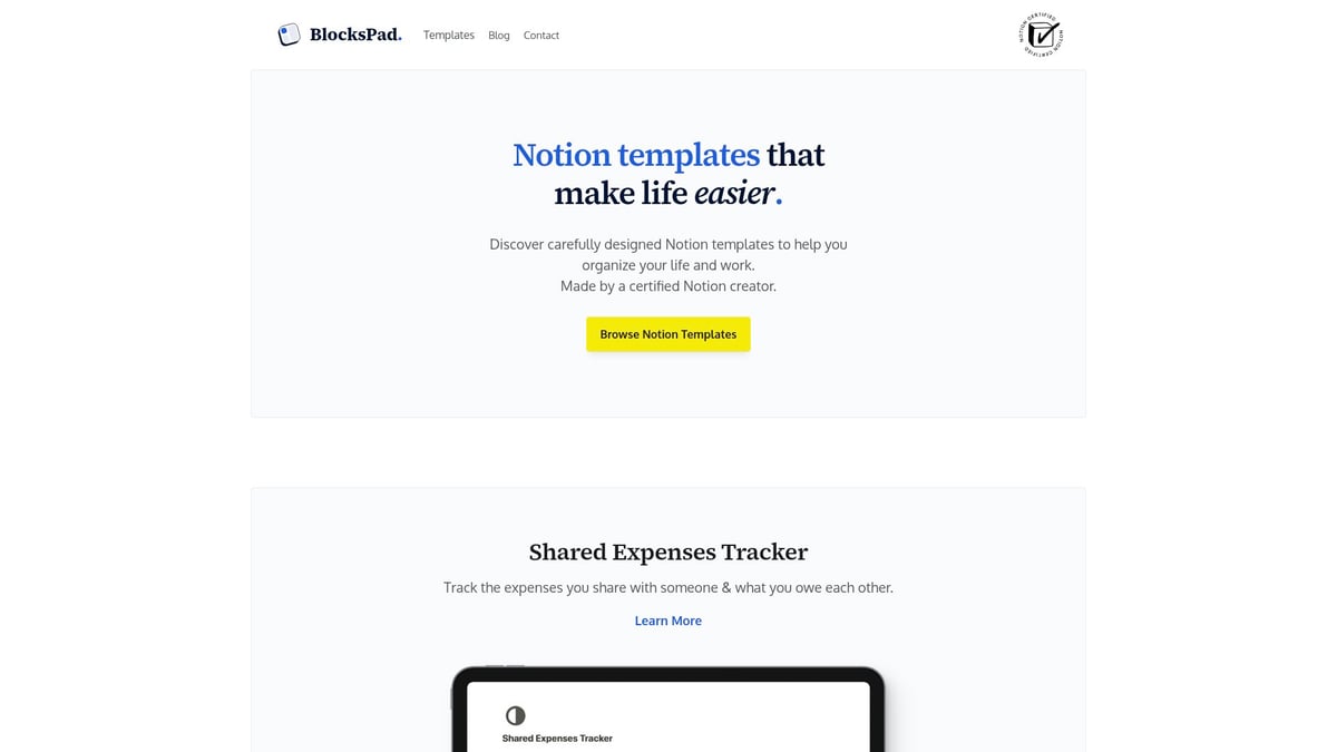7 Best Notion Planner Templates to Organize Your 2025 - BlocksPad: Curated Notion Planner Templates (Various Pricing, Student Discount)