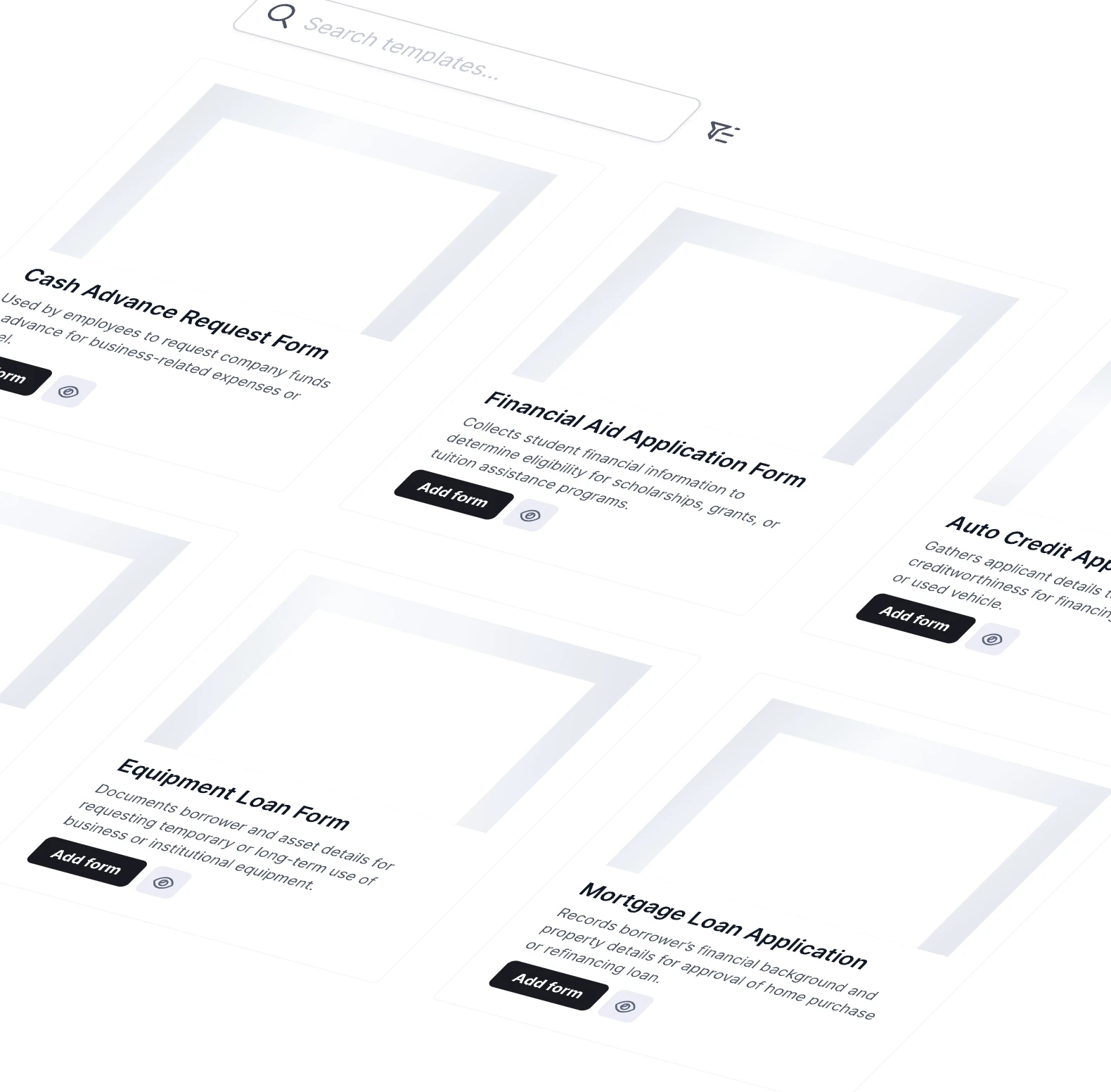 financial form templates