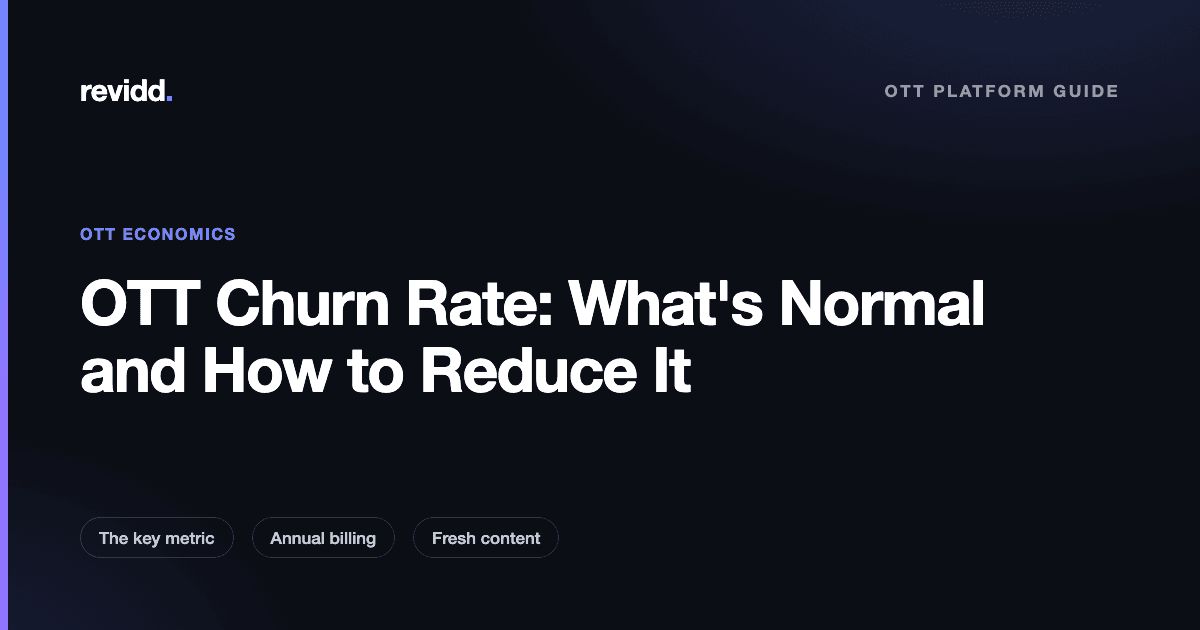 Revidd guide cover: OTT churn rate, what's normal and how to reduce it