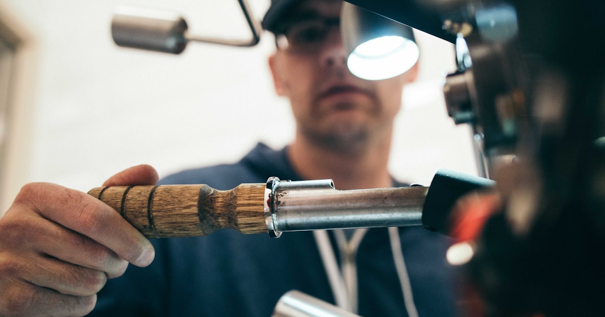 Professional electrician working on home wiring