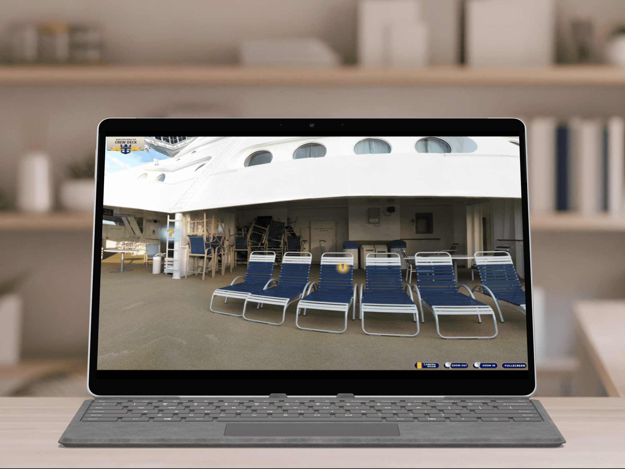 Crew Deck Panoramic Fullscreen in a home offce