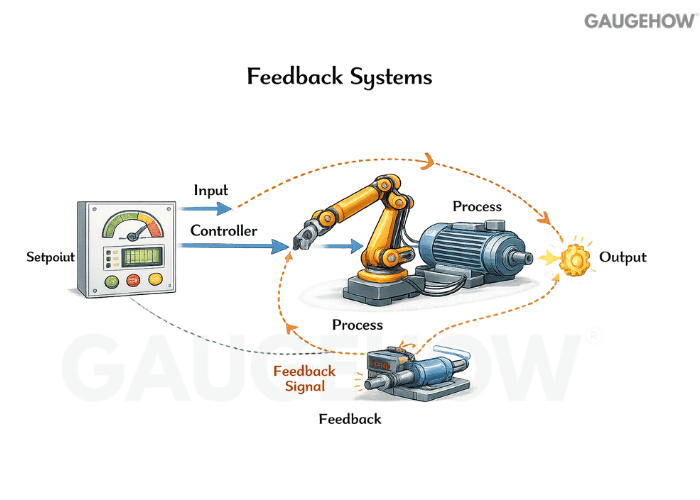 Closed loop feedback control diagram