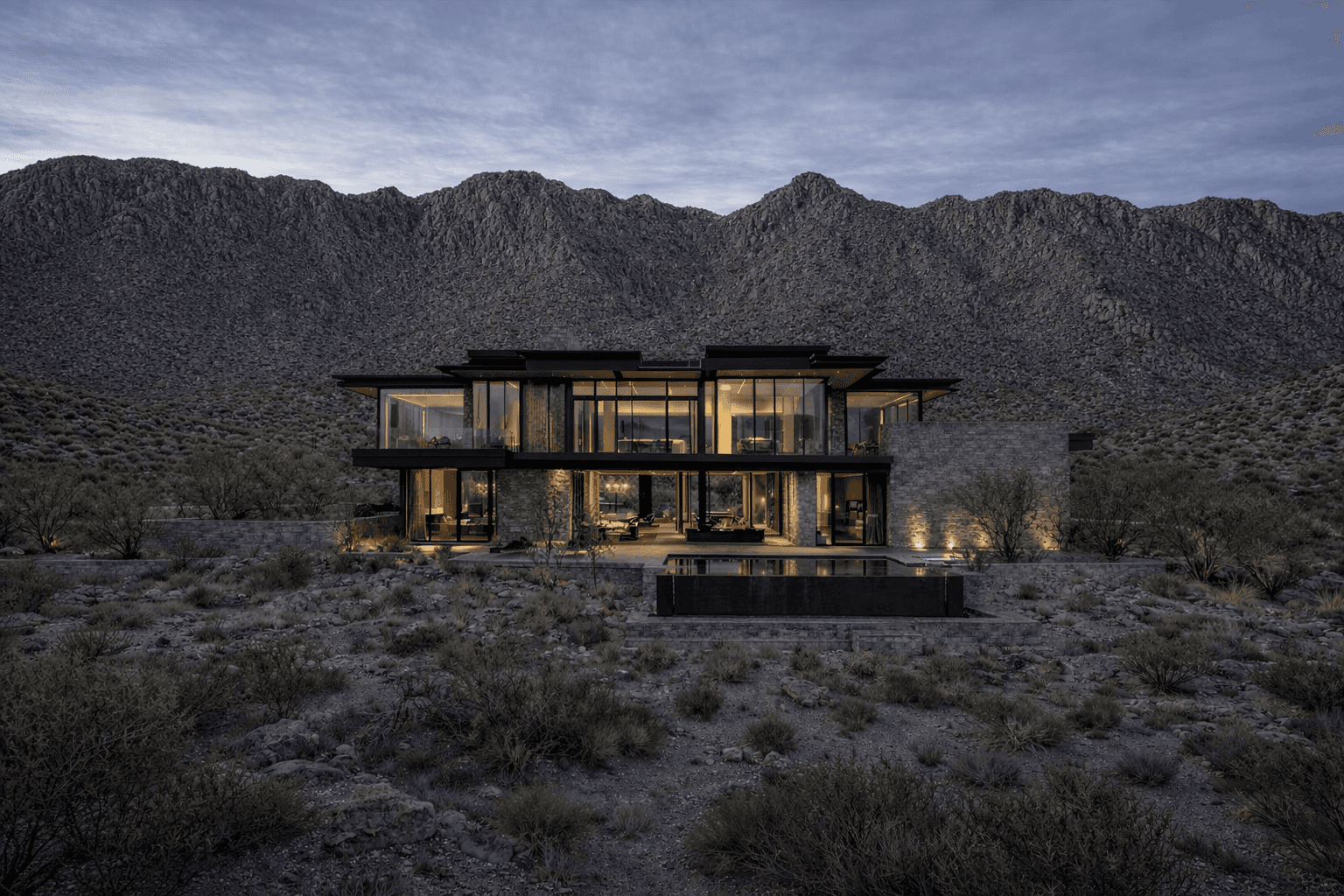 Modern house in California desert