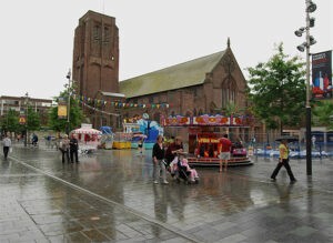 Lancashire and Merseyside Town centre Church Square 