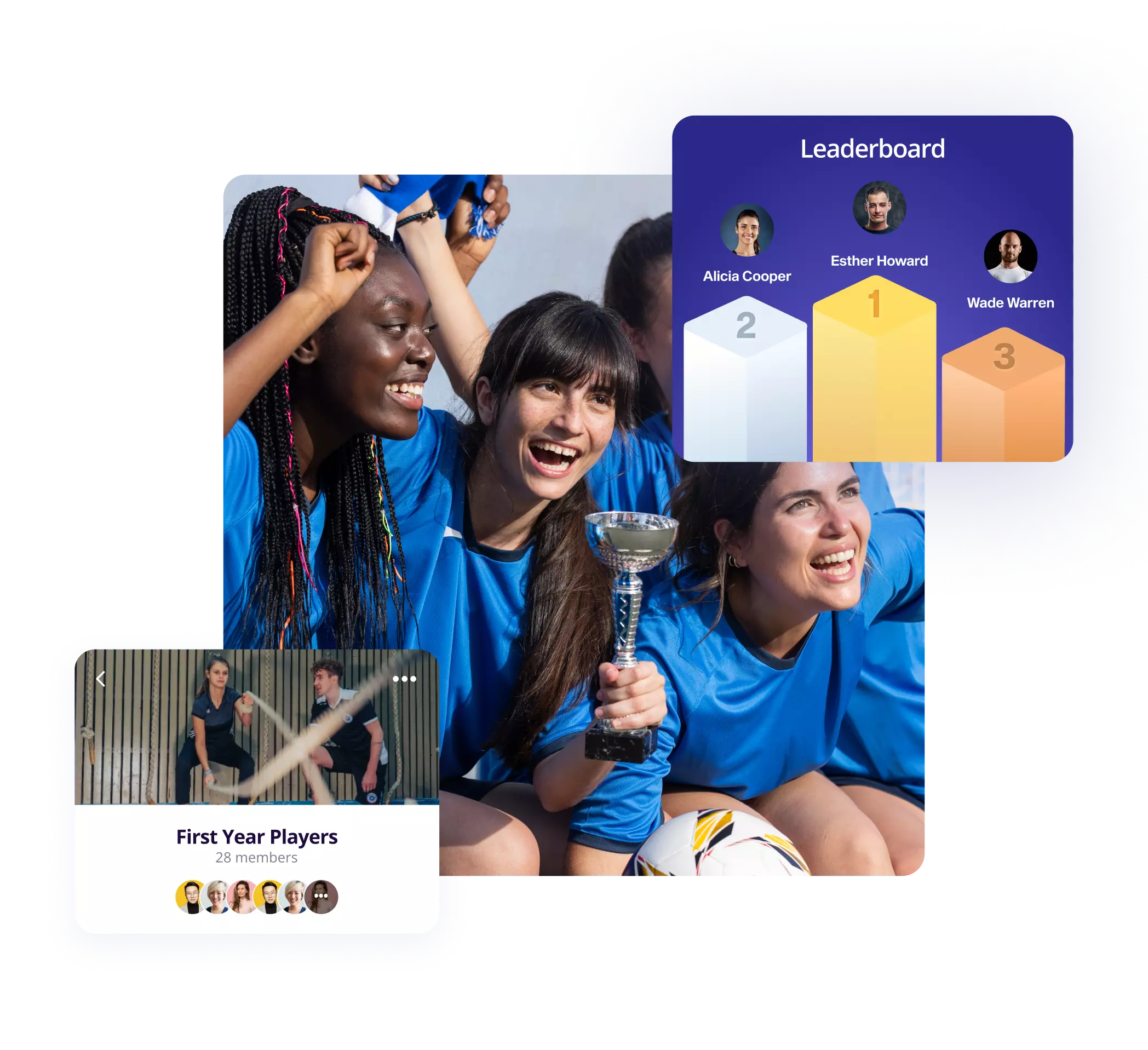 A group of people working out in a gym