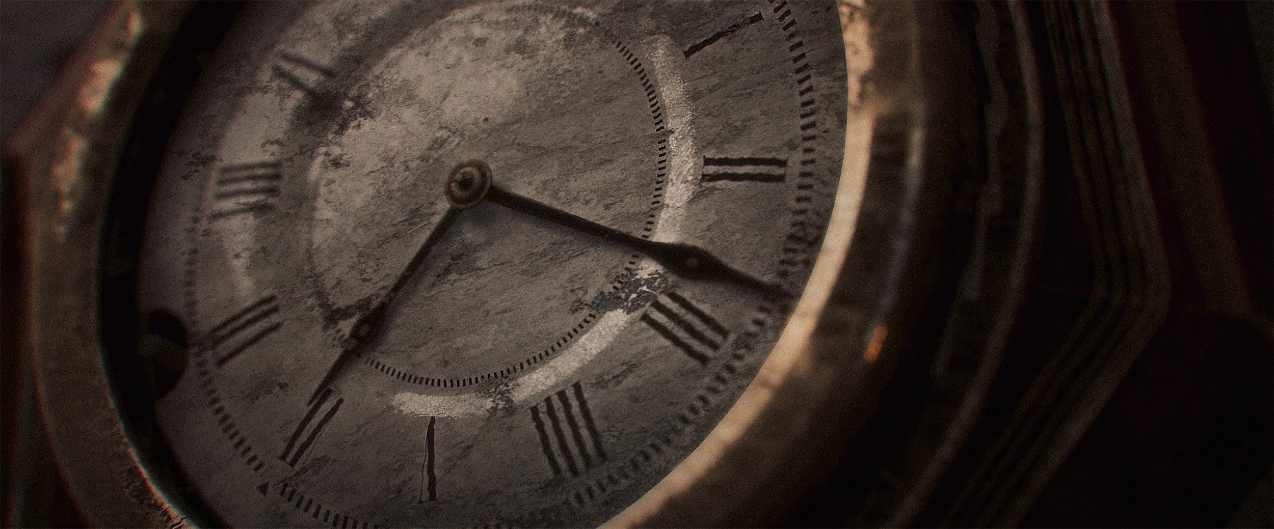 empty road by leafless during foggy weather