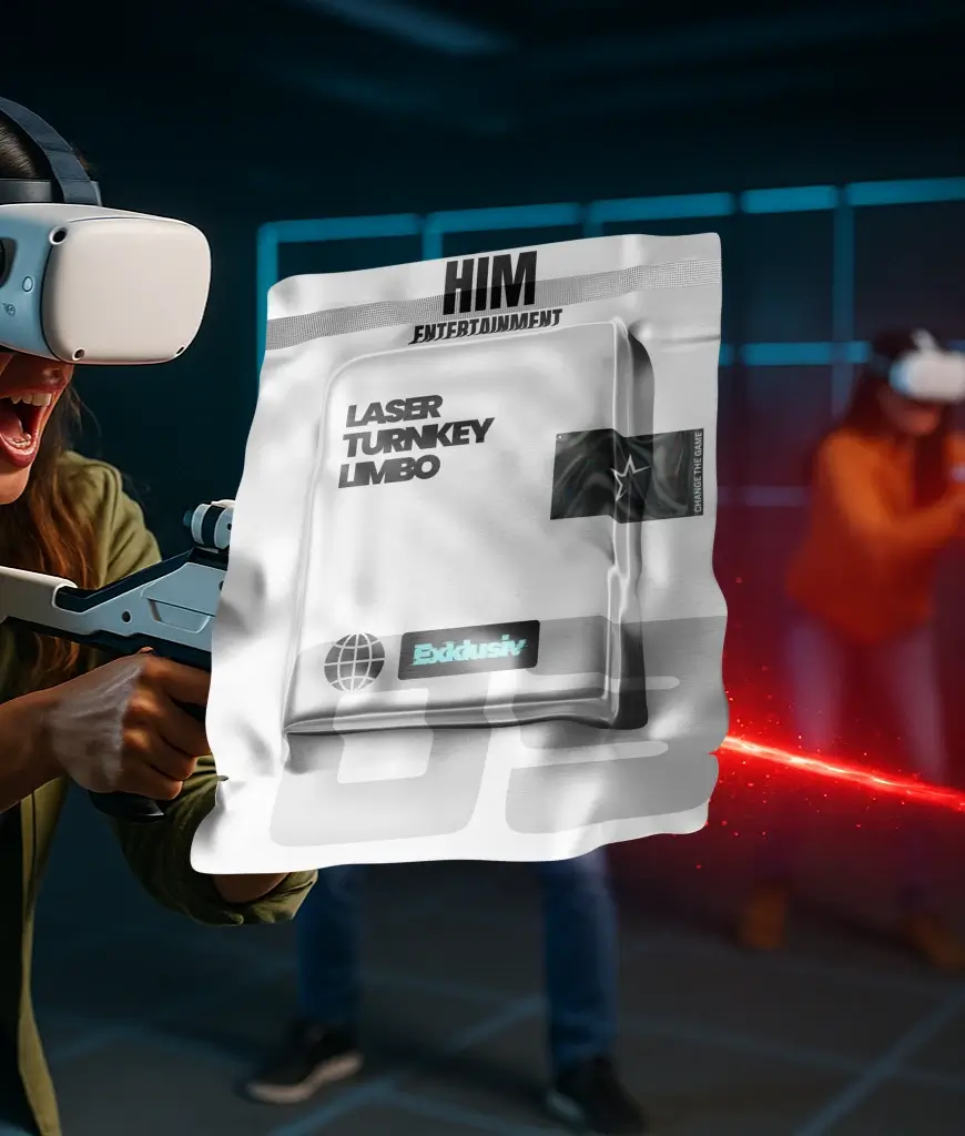 Tüte für das Branding von HIM-Entertainment