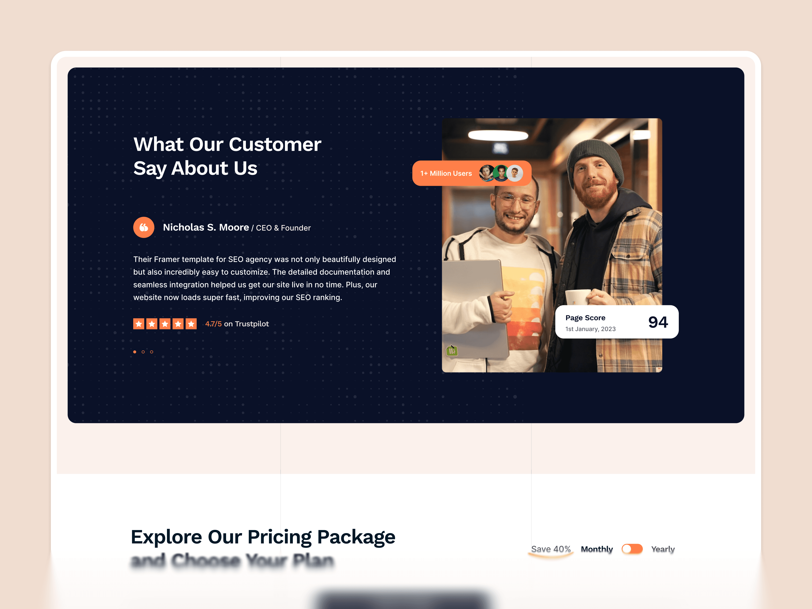 framer digital agency template