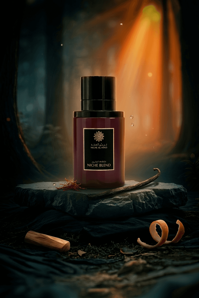 NICHE BLEND — NICHE AL HIND — AI Ads (AI Ad — Perfume) project by S. Vysak