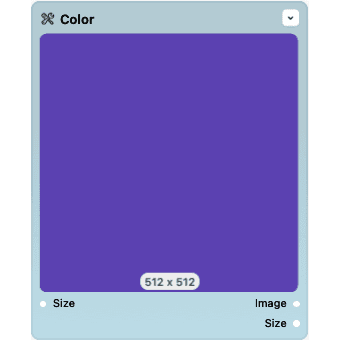 Screenshot of the color node.