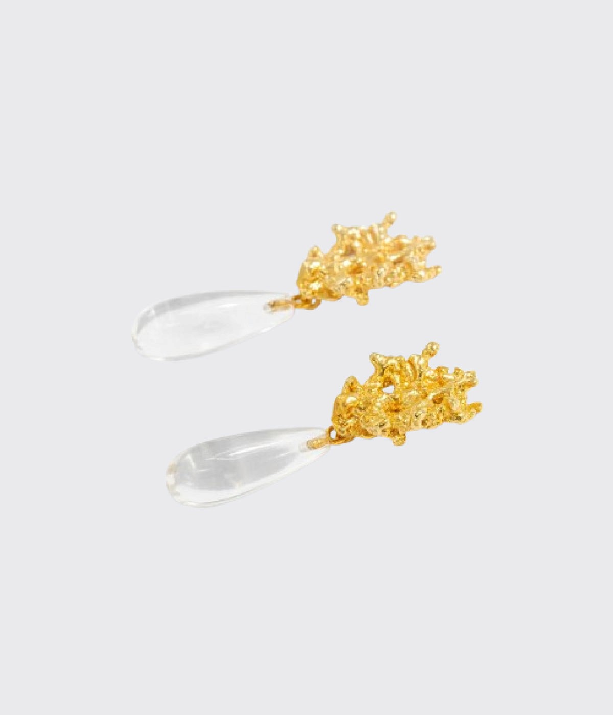 Coral Amalgam Earrings with Stone