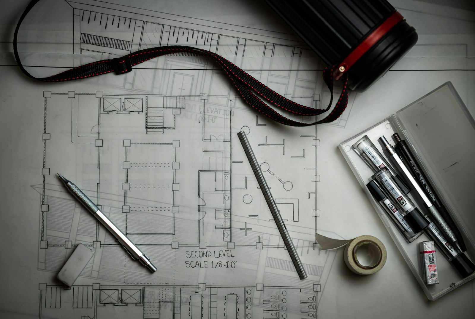 Architectural drawings and drafting tools