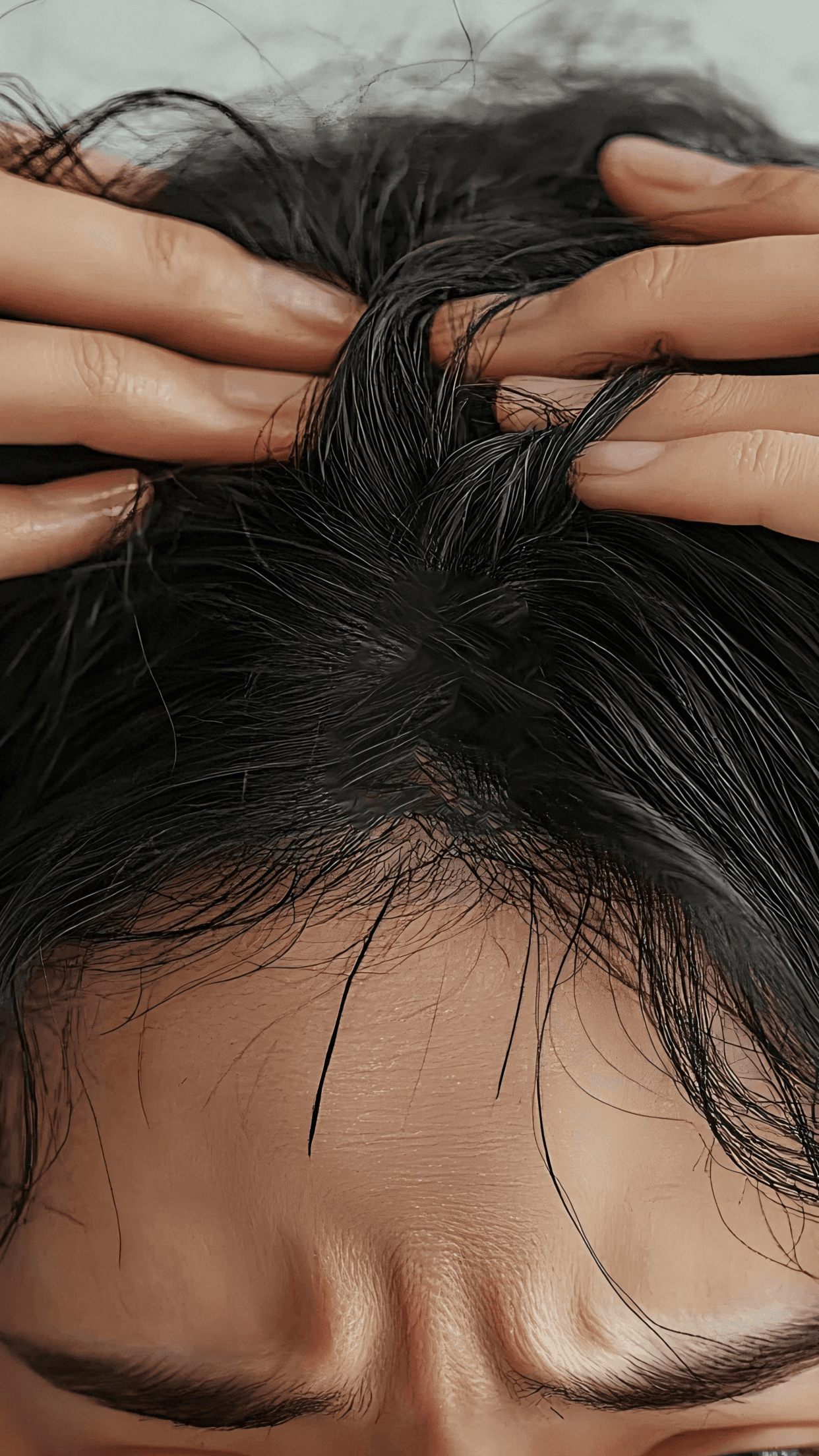Minimalist black mesh chair with a geometric pattern, placed against a clean white wall and dark panel backdrop.