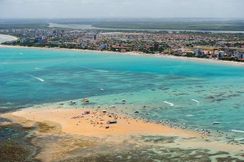 ilha de areia vermelha em cabedelo - joão pessoa