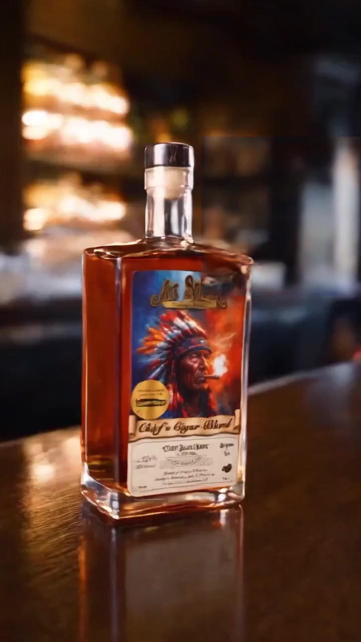 Still from a cinematic bourbon product reel produced for Liquor Guys