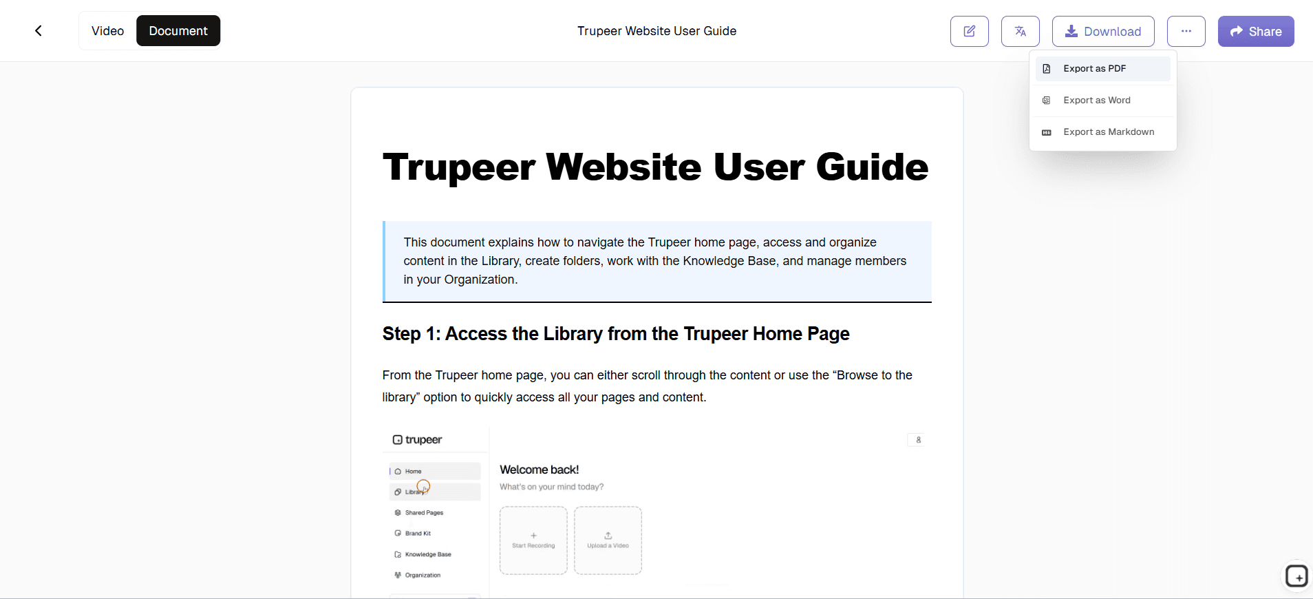 Multi-Format Export and Sharing