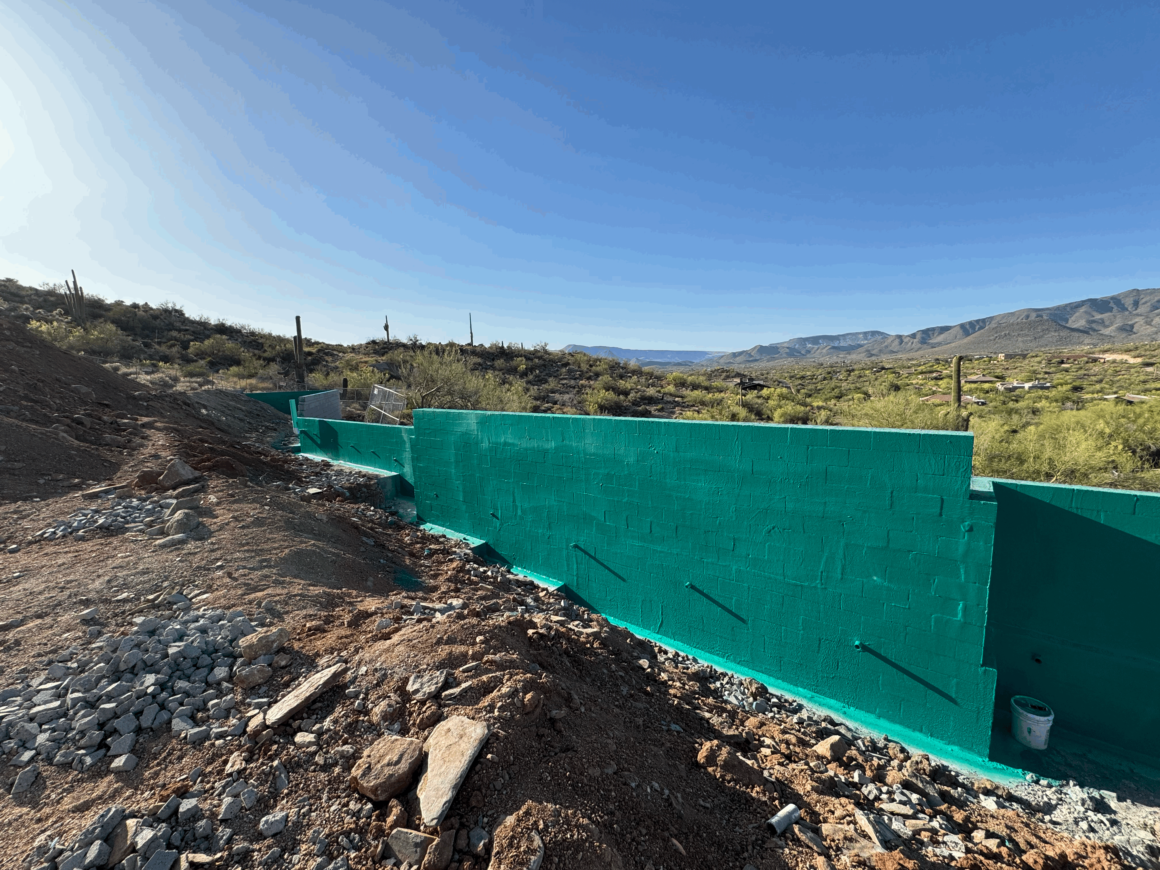 A Rub-R-Wall foundation shining in the New Mexioco sun