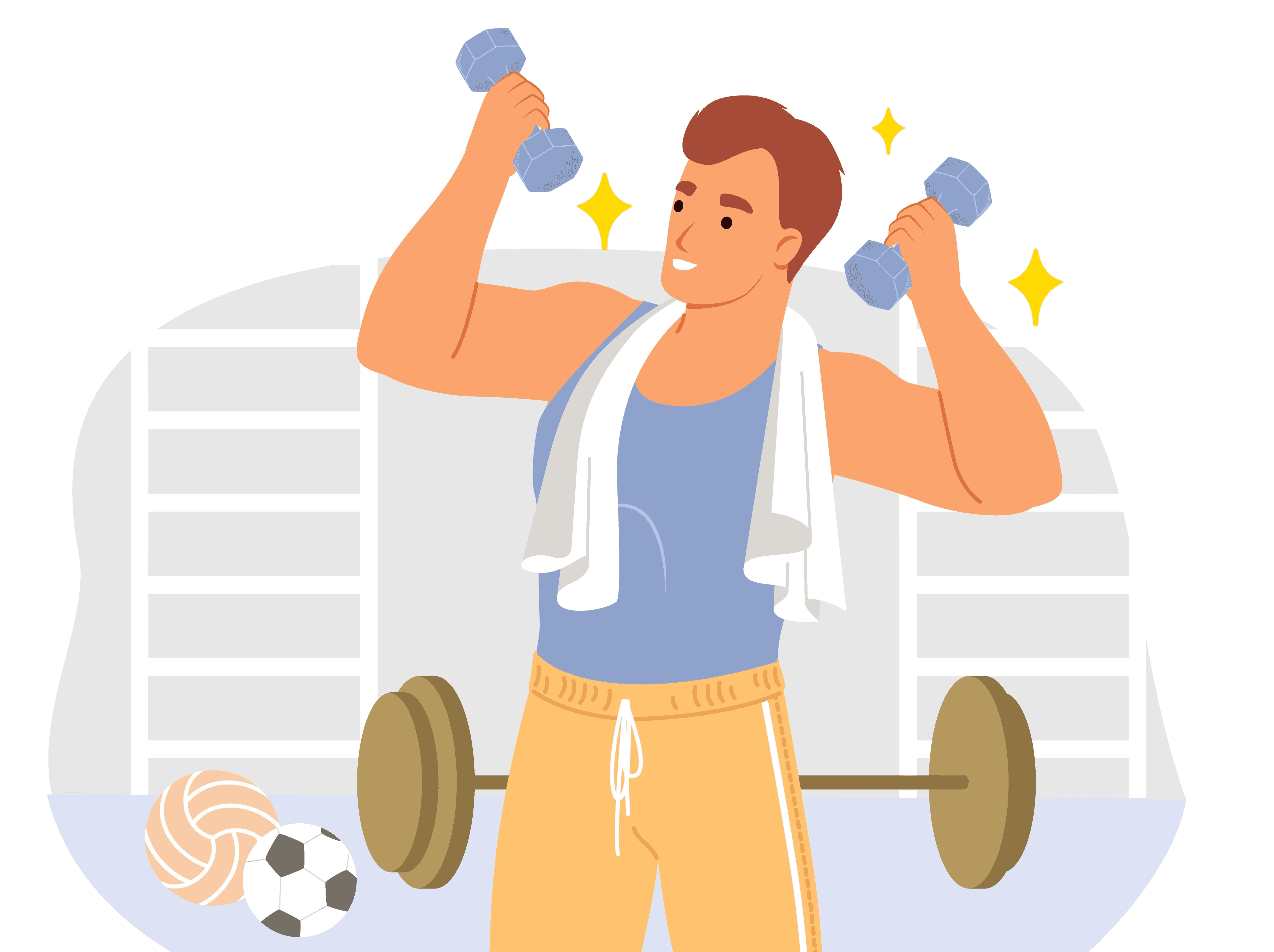 a person working to gain muscle