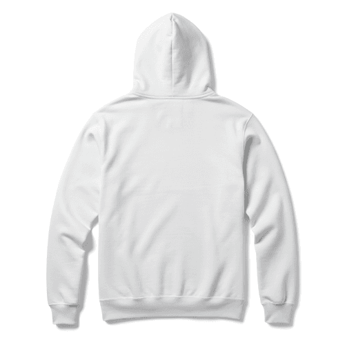 White hoodie mockup from back view