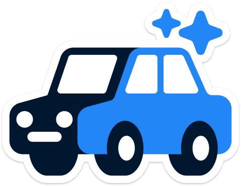 Sticker di una macchina, puoi trascinarlo e spostarlo