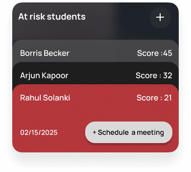 At risk student widget