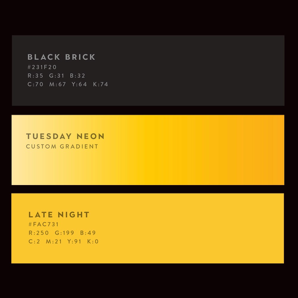 Black Tuesday yellow and black gradient design sample