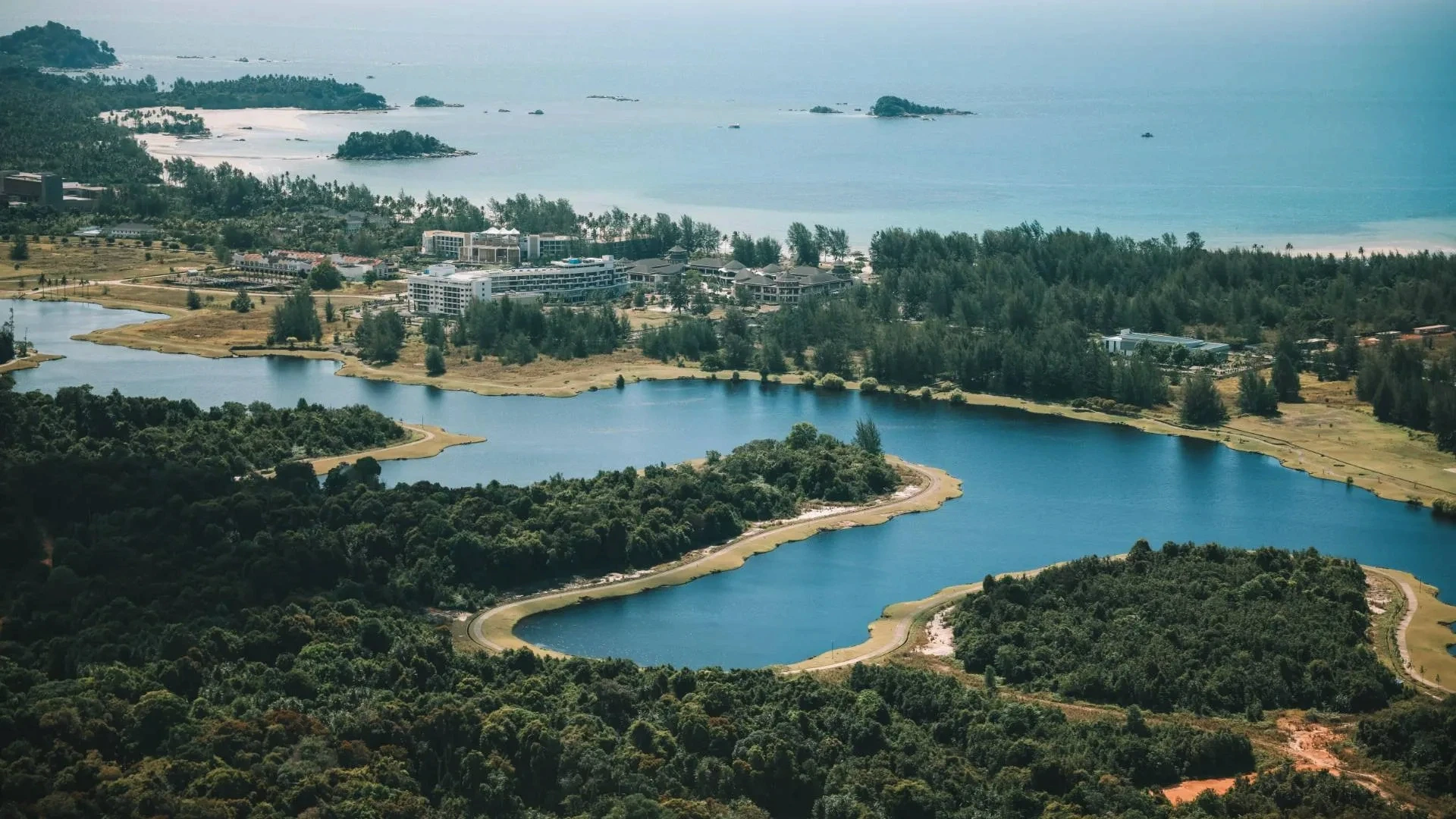 Bintan lagoon aerial view