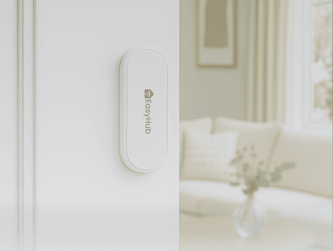 A sensor installed on the room door