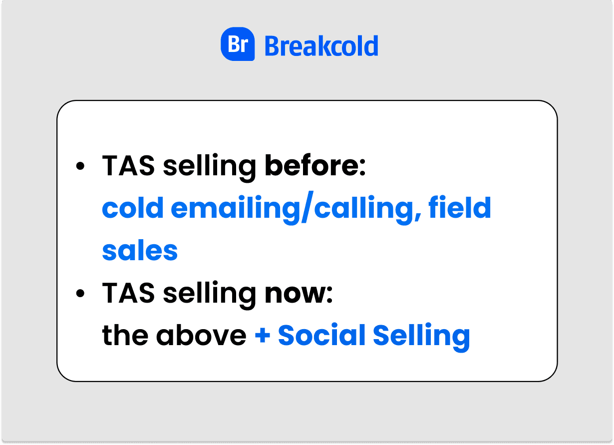 Target Account Selling Tas Selling Before vs Now | Breakcold