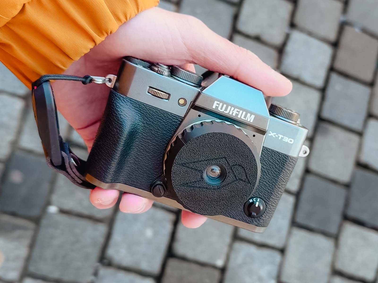 Fujifilm X-T30 with a 3d printed lens attached