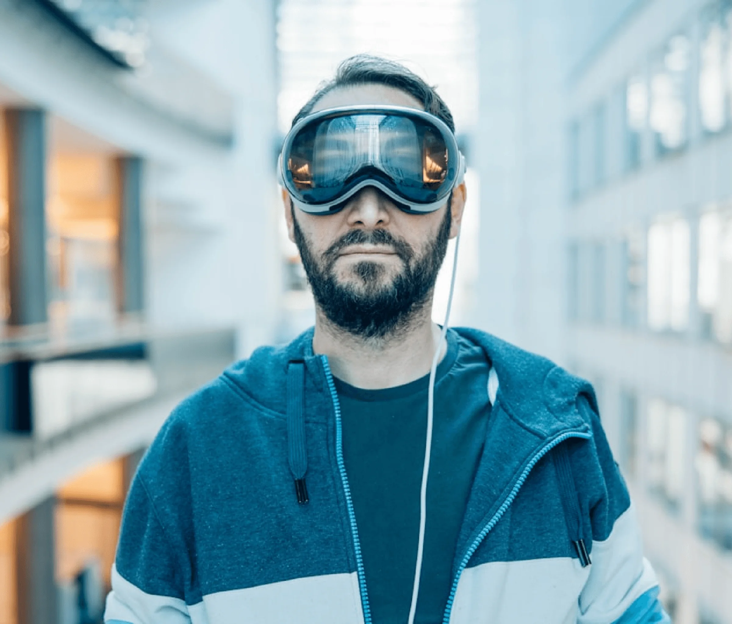 A person with AI virtual mode