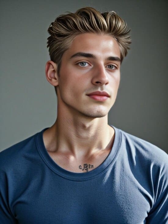 handsome boy selfie before face swap