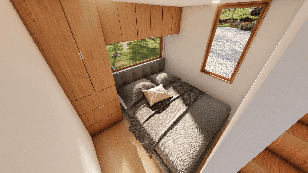 This is the perfect solution if you're looking for a spacious downstairs bedroom with plenty of storage and stunning views.