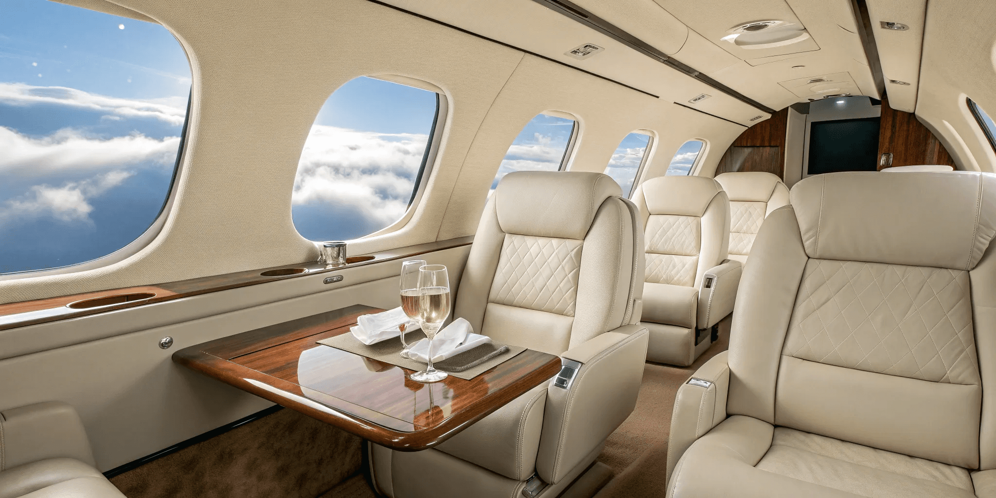 Luxury private jet parked on the runway beside a black executive car, representing premium private aviation and seamless travel service.