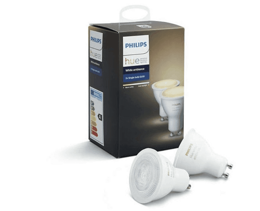 Philips HUE White Ambiance Single Bulb GU10 Dual Pack