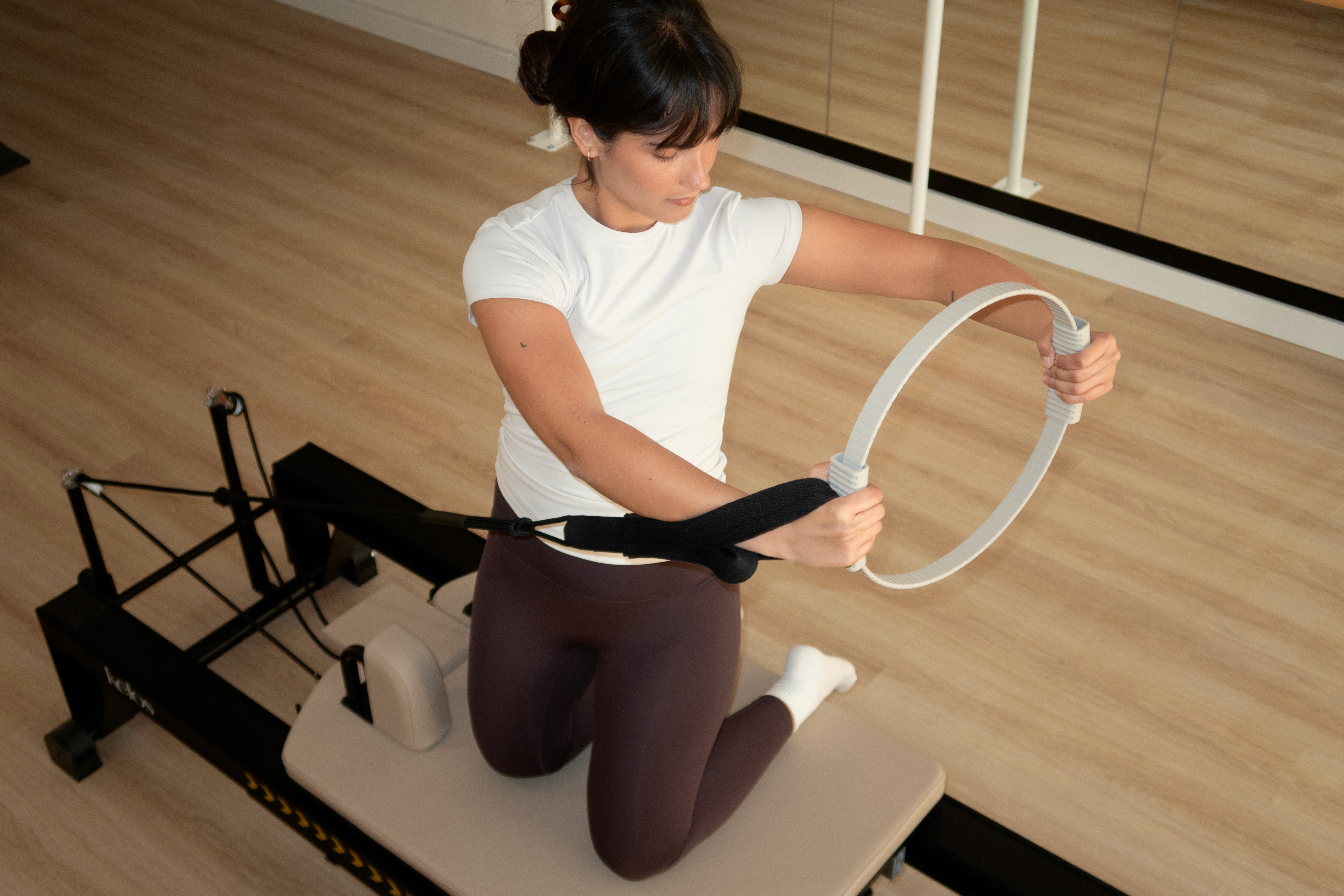 person doing yoga exercises