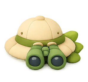 Safari Hat with Binoculars