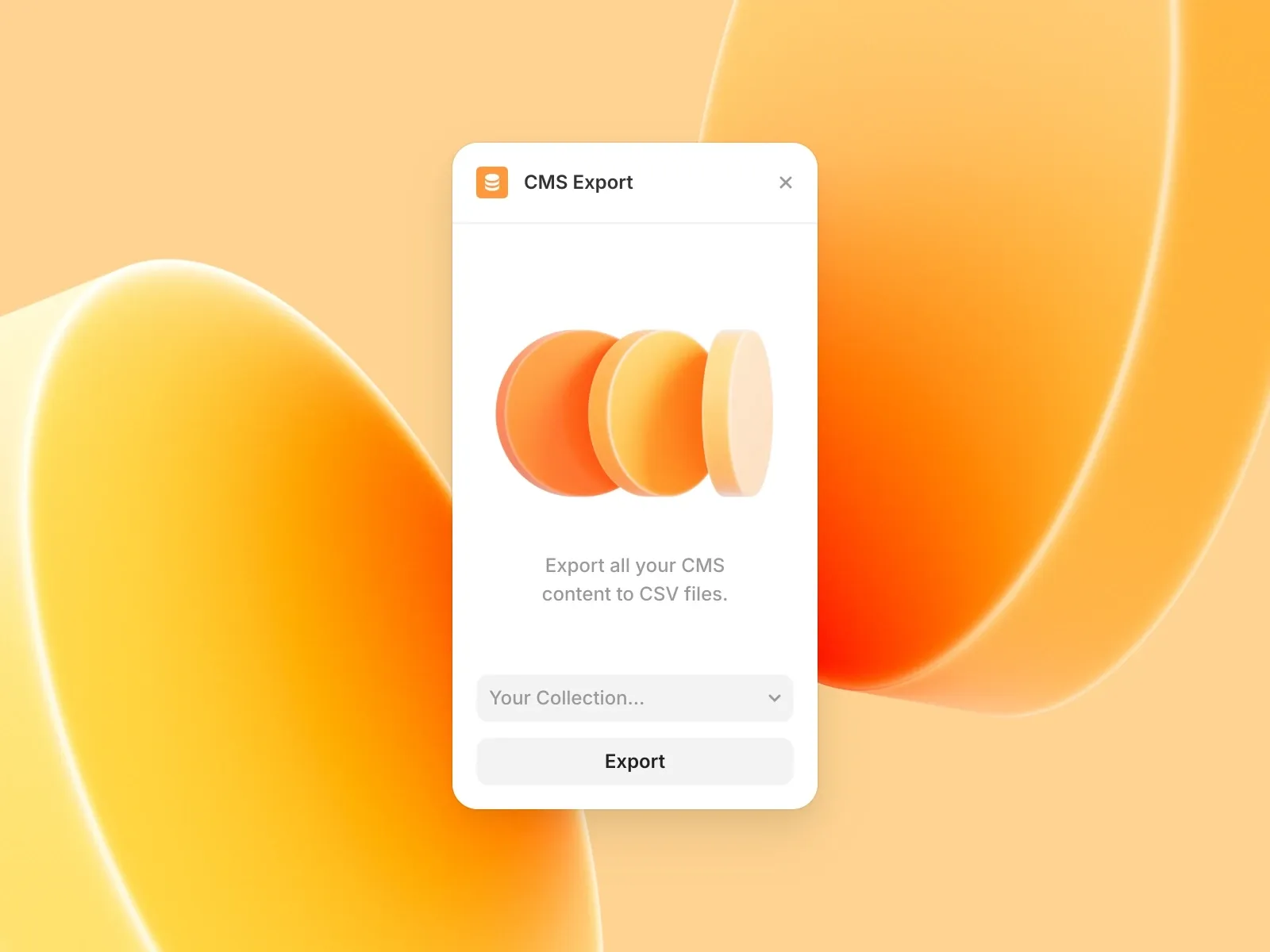 CMS Export&nbsp;