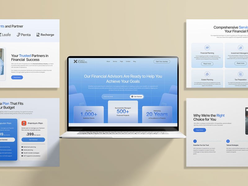 Legacy Planners  GHL Website Template for Financial advisors