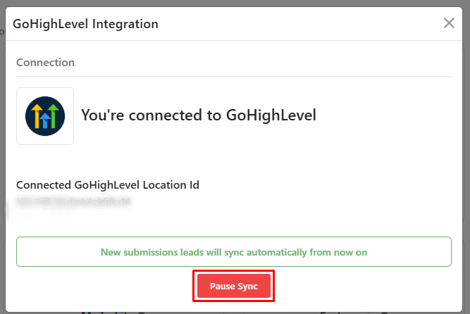 Pause Your GoHighLevel Integration